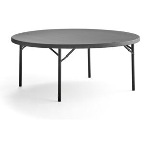 Okrągły stół składany, Ø 1800x730 mm, ciemny szary