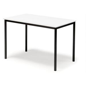 Stół BORÅS, 1200x700x760 mm, laminat biały, czarny