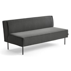 Sofa COPENHAGEN PLUS, 2 osobowa, tkanina, antracytowo szary