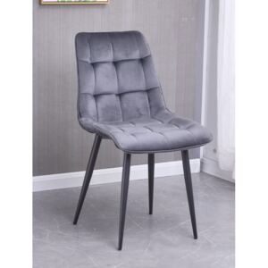 Krzesło designerskie pikowane Coral Black szare
