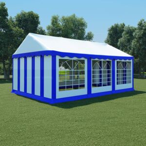 Namiot ogrodowy, imprezowy pawilon PVC, 4x6 m, niebiesko-biały