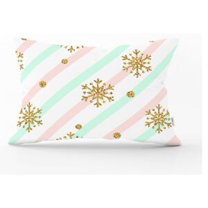 Świąteczna poszewka na poduszkę Minimalist Cushion Covers Gold Snowflake, 35x55 cm