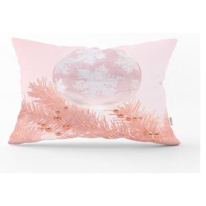 Świąteczna poszewka na poduszkę Minimalist Cushion Covers Pink Ornaments, 35x55 cm