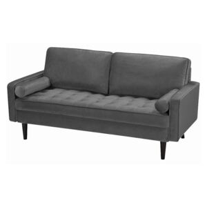 3-osobowa sofa welurowa FLEUET - Kolor szary