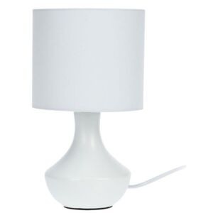 Home Styling Collection Lampka stołowa z ceramiczną podstawą, biały, 28x16 cm