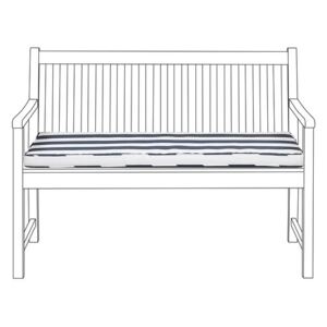 Poduszka na ławkę ogrodową 112 x 54 cm niebiesko-biała VIVARA