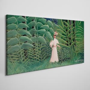 Obraz Canvas Dżungla Kobieta Liście