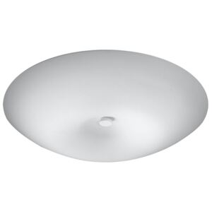 Biały okrągły szklany plafon 43 cm - EXX209-Fisel