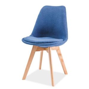 Krzesło DIOR niebieskie/dąb ☞ Kupuj w Sprawdzonych i wysoko Ocenianych sklepach