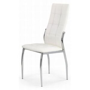 Krzesło K209 białe tapicerowane z pikowaniami HALMAR