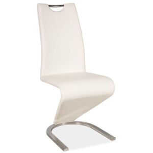 Krzesło H-090 białe ekoskóra/chrom ☞ Kupuj w Sprawdzonych i wysoko Ocenianych sklepach