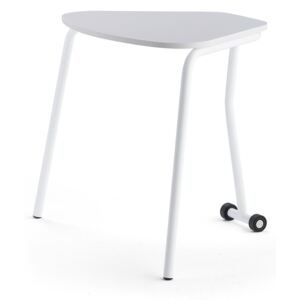 Stół składany HEX, 740x800x620 mm, biała rama, szary