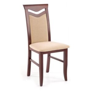 Krzesło CITRONE BIS beżowe/ciemny orzech ☞ Kupuj w Sprawdzonych i wysoko Ocenianych sklepach