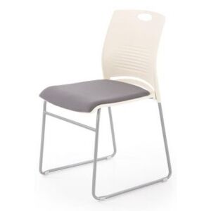 Krzesło CALI szare/białe biurowe ☞ Kupuj w Sprawdzonych i wysoko Ocenianych sklepach