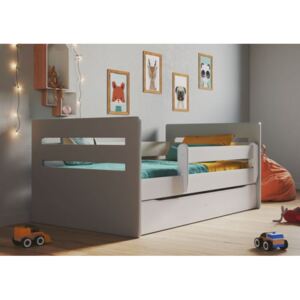 Łóżko TOMI MIX 140x80 białe/szare ☞ Kupuj w Sprawdzonych i wysoko Ocenianych sklepach
