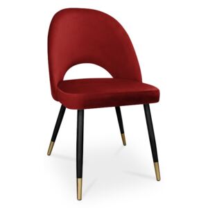 Krzesło POLO / czerwony / noga czarno-złota / MG31