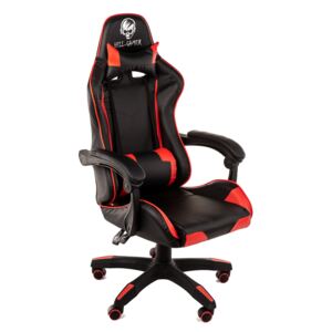 Fotel gamingowy PRESTO C68, czarno-czerwony, 60x65x129 cm