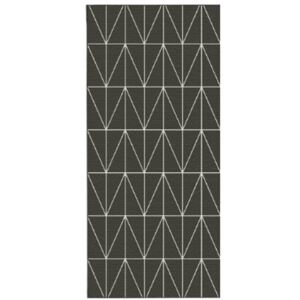 Dywan sznurkowy płasko tkany pętelka FELICITY 80x150 czarny biały geometria 20412-693
