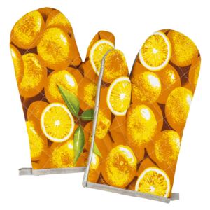 Rękawica kuchenna Pomarańcza, 28 x 18 cm, zestaw 2 szt
