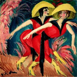 Kirchner, Ernst Ludwig - Reprodukcja Dancers in Red 1914