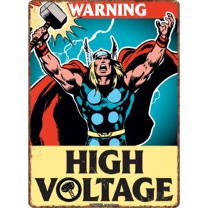 Metalowa tabliczka Marvel - Thor, (15 x 21 cm)