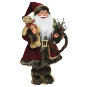 Kaemingk dekoracja świąteczna Święty Mikołaj z pluszowym misiem, BEZPŁATNY ODBIÓR: WROCŁAW!