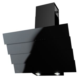 Okap kuchenny HAAG Bravo Quadro Black GPE600 LED! Mocna turbina! NOWOŚĆ! 50 Czarny, grube szkło wysokiej jakości w kolorze czarnym
