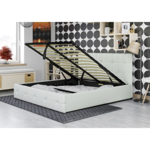 Łóżko tapicerowane do sypialni 120x200 sfg012c białe