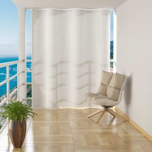 Wisząca zasłona balkonowa, biała, HDPE, 140 x 230 cm
