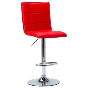 Krzesło barowe, czerwone, sztuczna skóra