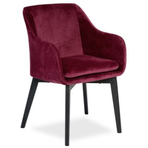 Tapicerowane krzesło JUAN VELVET aksamit burgund
