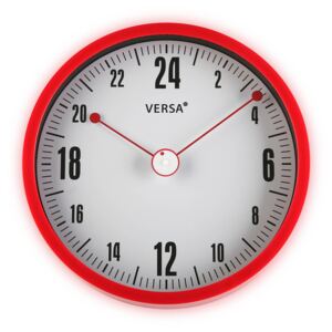 Czerwony okrągły zegar ścienny Versa Grand, ø 30 cm