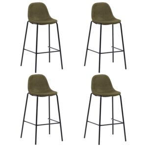 Krzesła barowe, 4 szt., brązowe, tapicerowane tkaniną