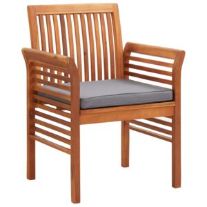 Krzesło ogrodowe z poduszką, lite drewno akacjowe