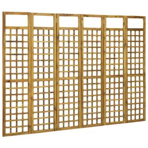 6-panelowy parawan pokojowy/trejaż, drewno akacjowe, 240x170 cm