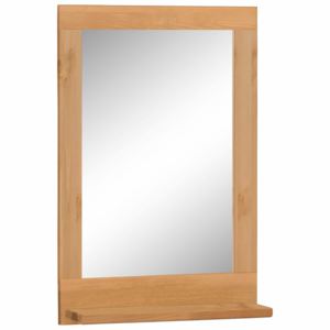 Minimalistyczne, proste lustro z drewnianą ramą