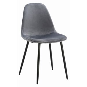 Krzesło tapicerowane nowoczesne Modesto Lucy szare