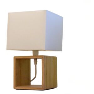 Lampa stołowa Sześcian Grundig - biały - Rozmiar 18x18x33cm