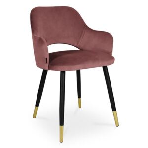 Krzesło MARCY / ciemny róż / noga czarno-złota / MG58