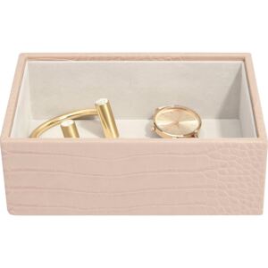 Pudełko na biżuterię open Mini Stackers Croc różowe