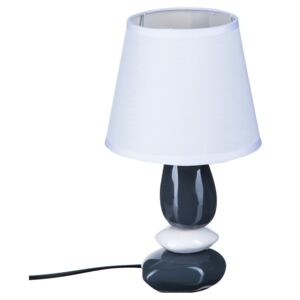 Lampka stołowa GALET na ceramicznej podstawie, 30 cm, biała