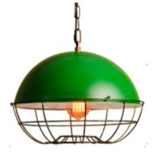 Brushed Green Cage 35cm - lampa wisząca