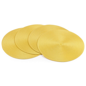 Podkładki na stół Deco okrągłe żółty, śr. 35 cm, 4 szt