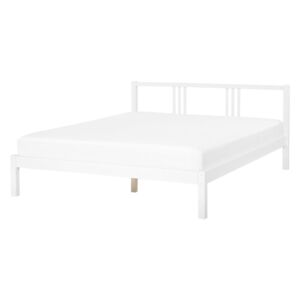 Łóżko drewniane 140 x 200 cm białe VANNES