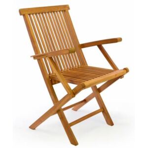 Składane krzesło DIVERO z drewna tekowego