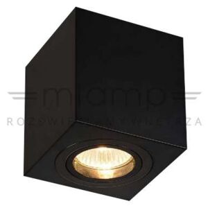 Spot LAMPA sufitowa LAGO nero IP44 Orlicki Design metalowa OPRAWA kostka cube czarna