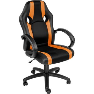 Fotel biurowy Racing czarny/pomarańczowy