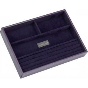 Pudełko na biżuterię 4 komorowe classic Stackers fioletowe