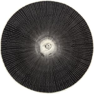 Podkładka na stół pod talerz OUTLAND, mata ochronna w kolorze czarnym, 38 cm