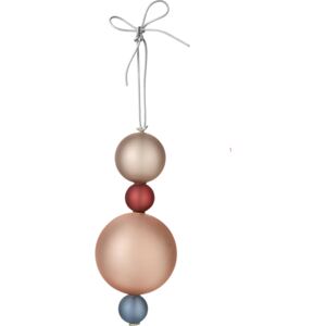 Dekoracja choinkowa String różowo-perłowa